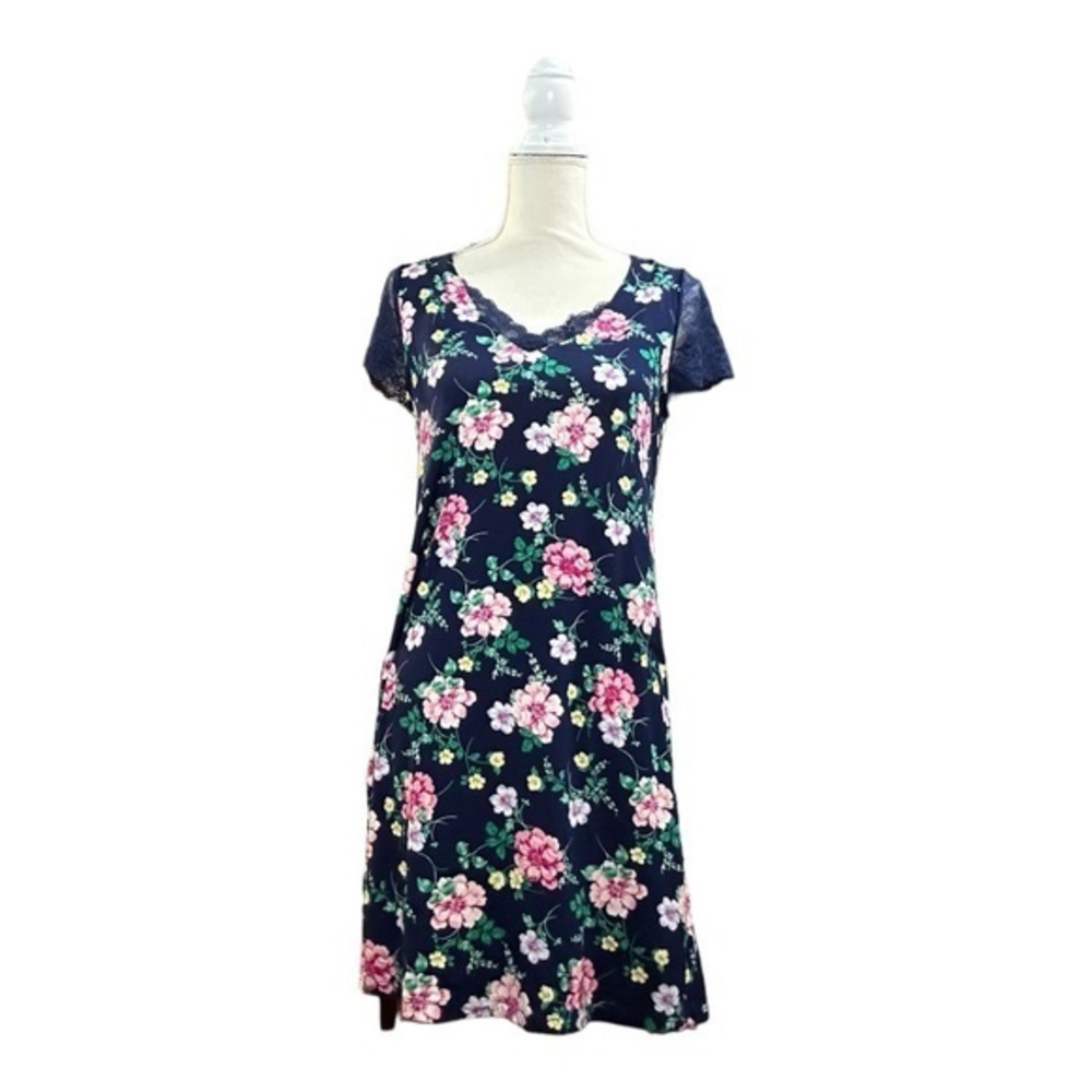 2 Charter Club Lace-Sleeve Chemise Nightgown Small
